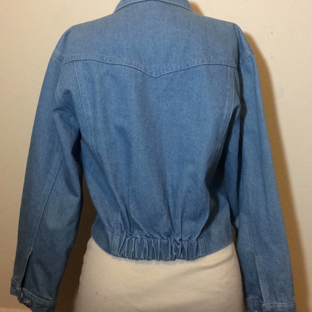 Women’s Vintage denim jacket leopard spots size M - Picture 5 of 8